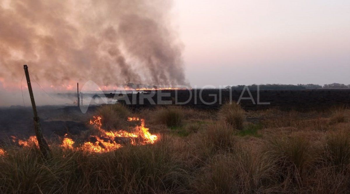 En Marcelino Escalada un campo se prendió fuego el miércoles.&nbsp;