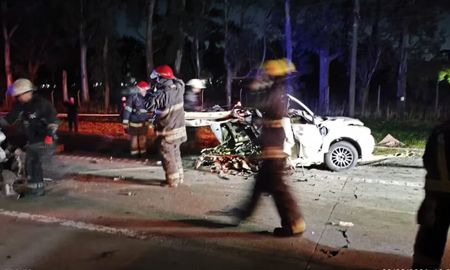El violento siniestro vial se registró en el kilómetro 53 de la ruta provincial 6, en la mano ascendente que conduce hacia la localidad de Cañuelas. El violento siniestro vial se registró en el kilómetro 53 de la ruta provincial 6, en la mano ascendente que conduce hacia la localidad de Cañuelas.