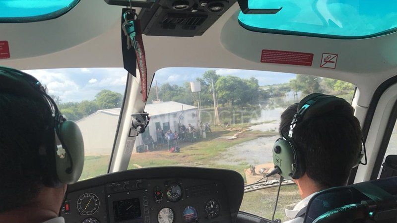 Así se trabaja para rescatar a las personas aisladas por la inundación