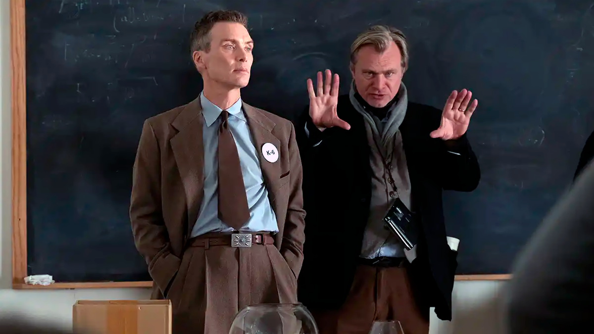 Cillian Murphy y Christopher Nolan en el rodaje de Oppenheimer. Cillian Murphy y Christopher Nolan en el rodaje de Oppenheimer.