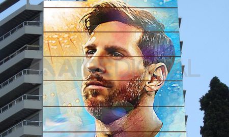 messi embanderado, el impresionante mural que se pintara en rosario messi embanderado, el impresionante mural que se pintara en rosario