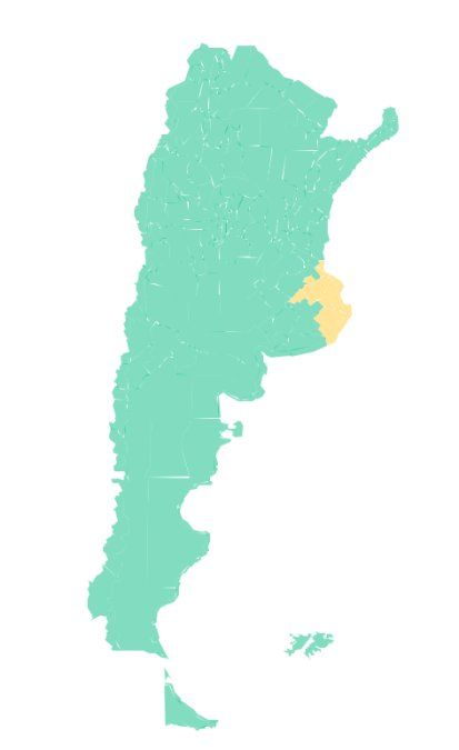 El Servicio Meteorológico Nacional (SMN) lanzó este domingo por la mañana un alerta meteorológico amarillo para áreas del centro y este de la provincia de Buenos Aires por vientos con ráfagas de hasta 75 km/h.