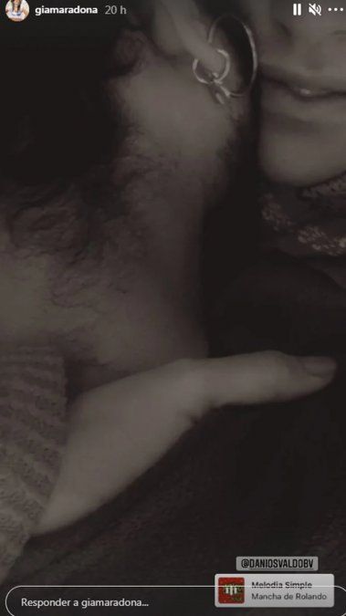 La segunda foto que Gianinna Maradona le dedicó a Daniel Osvaldo en su cuenta de Instagram.