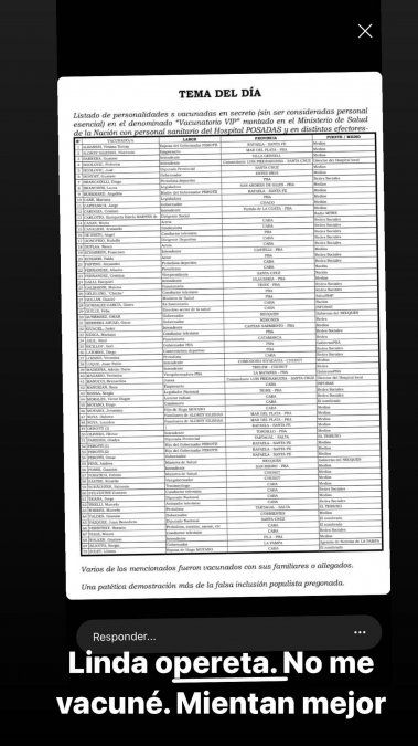 La lista de vacunados VIP que incluye a Moria Casán, entre varios famosos más.