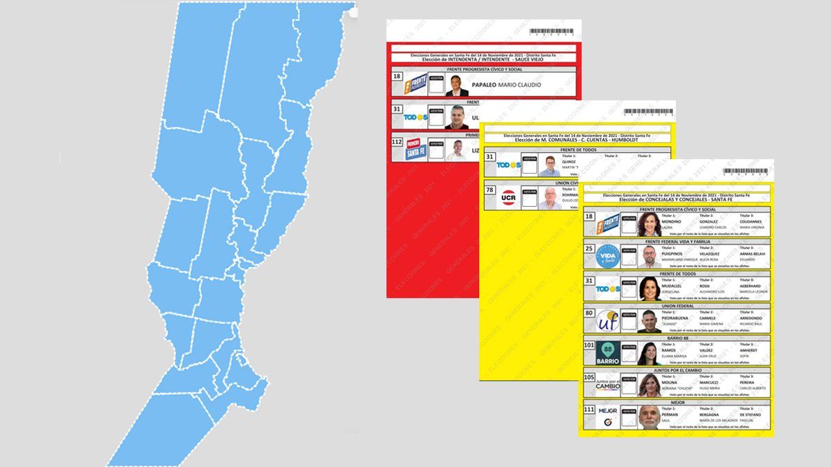 El mapa interactivo de cada localidad con los candidatos por categoría. 