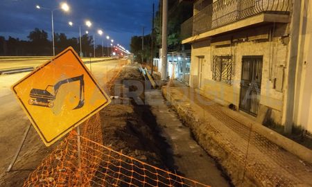 Las obras se llevan a cabo en el kilómetro 0,6 en la Ruta 1, en Colastiné Norte.
