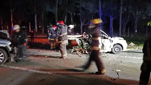 El violento siniestro vial se registró en el kilómetro 53 de la ruta provincial 6, en la mano ascendente que conduce hacia la localidad de Cañuelas.