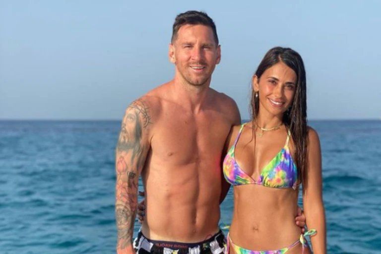 Lionel Messi y Antonela Rocuzzo.