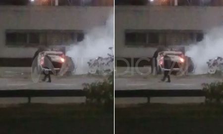 Este sábado volcó un auto en el ingreso a la Autopista Rosario - Santa Fe Este sábado volcó un auto en el ingreso a la Autopista Rosario - Santa Fe
