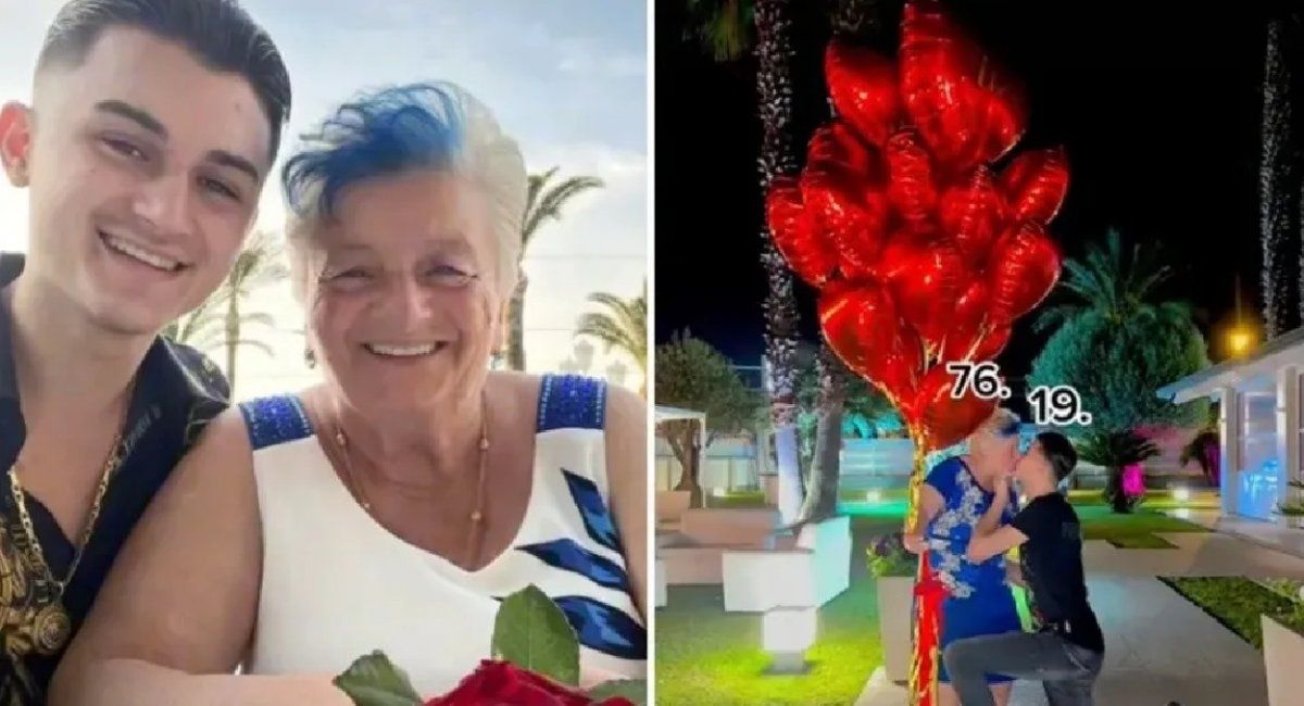 Un joven de 19 años le pidió casamiento a su novia de 76 y revolucionó las redes