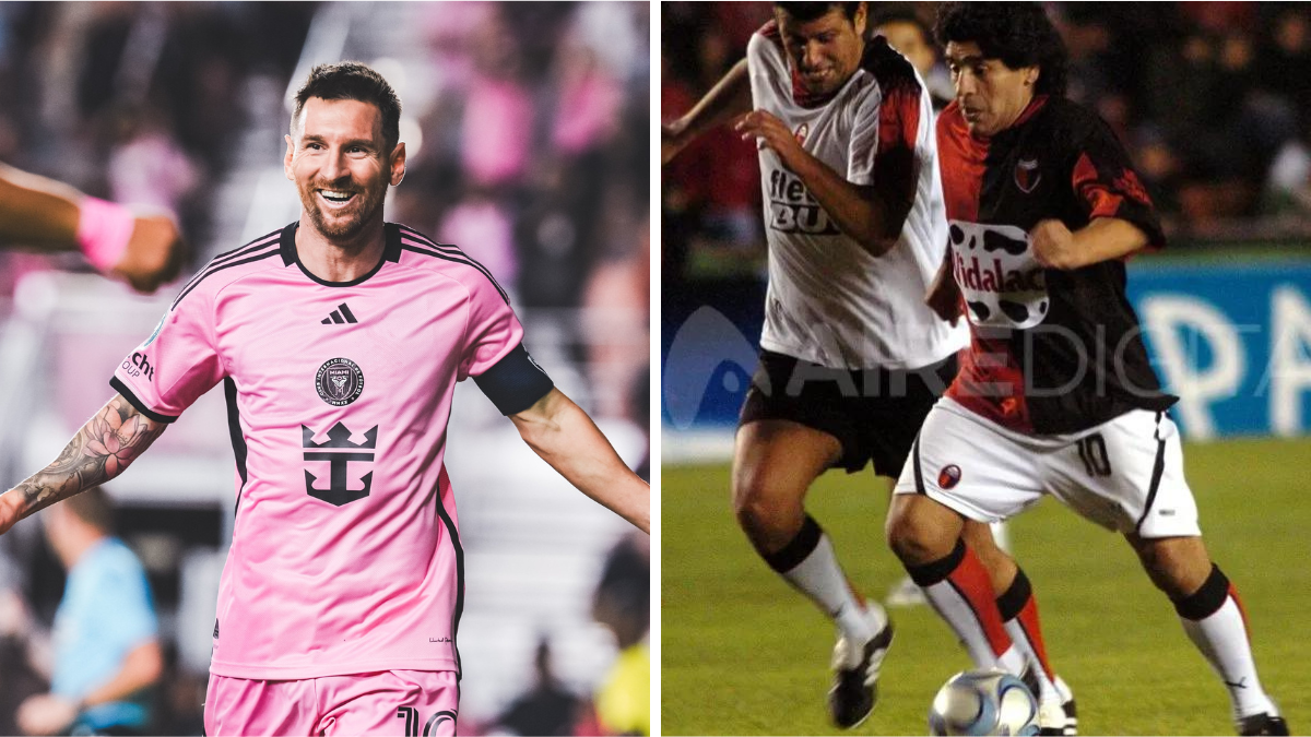 Jugó con Diego Maradona en cancha de Colón y ahora se juntó con Lionel Messi en Miami.