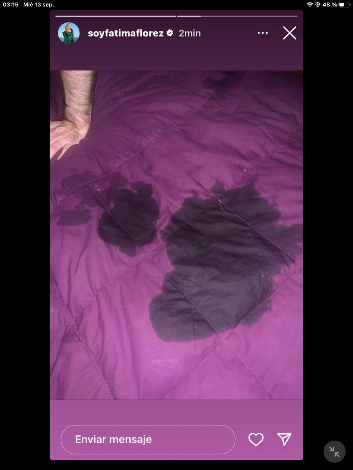 Fátima Florez publicó una foto íntima con Javier Milei. Fátima Florez publicó una foto íntima con Javier Milei.