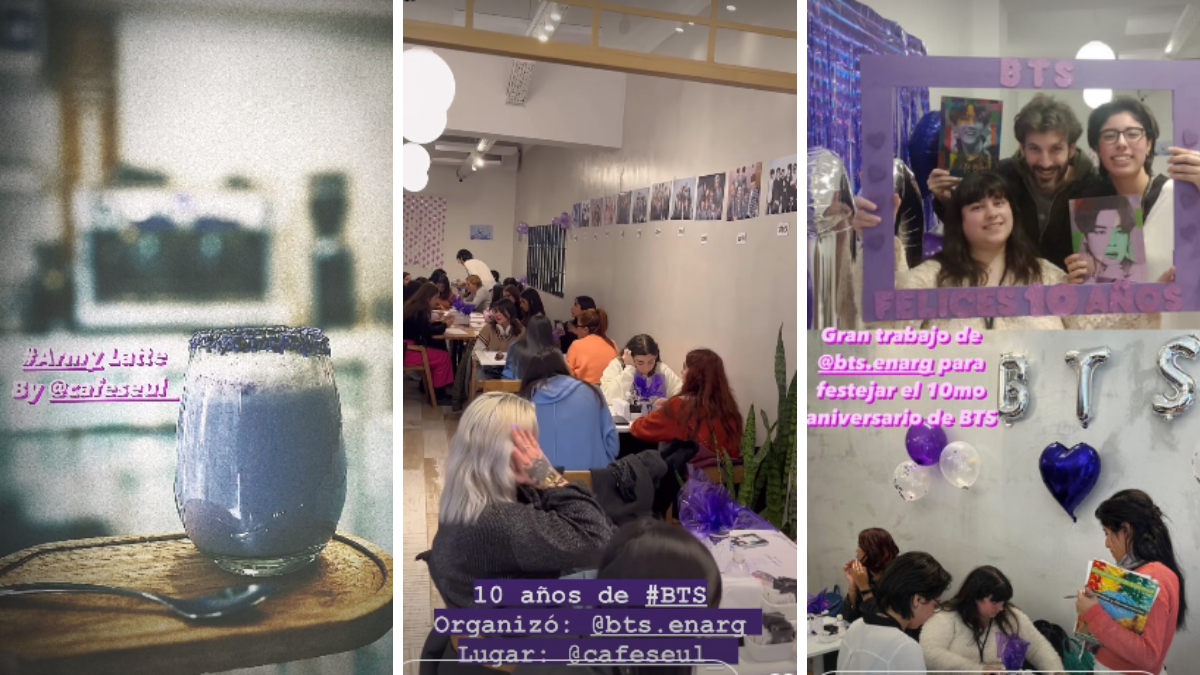 ARMY Argentina realizó un gran festejo en una cafetería.