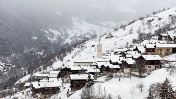 Albinen, una pequeña localidad de Suiza que se destaca por sus montañas, paisajes y aguas termales