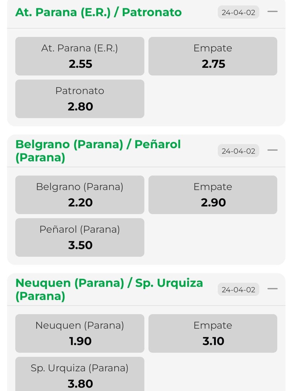 Así es el sistema de apuestas, en los equipos de la liga paranaense. Así es el sistema de apuestas, en los equipos de la liga paranaense.