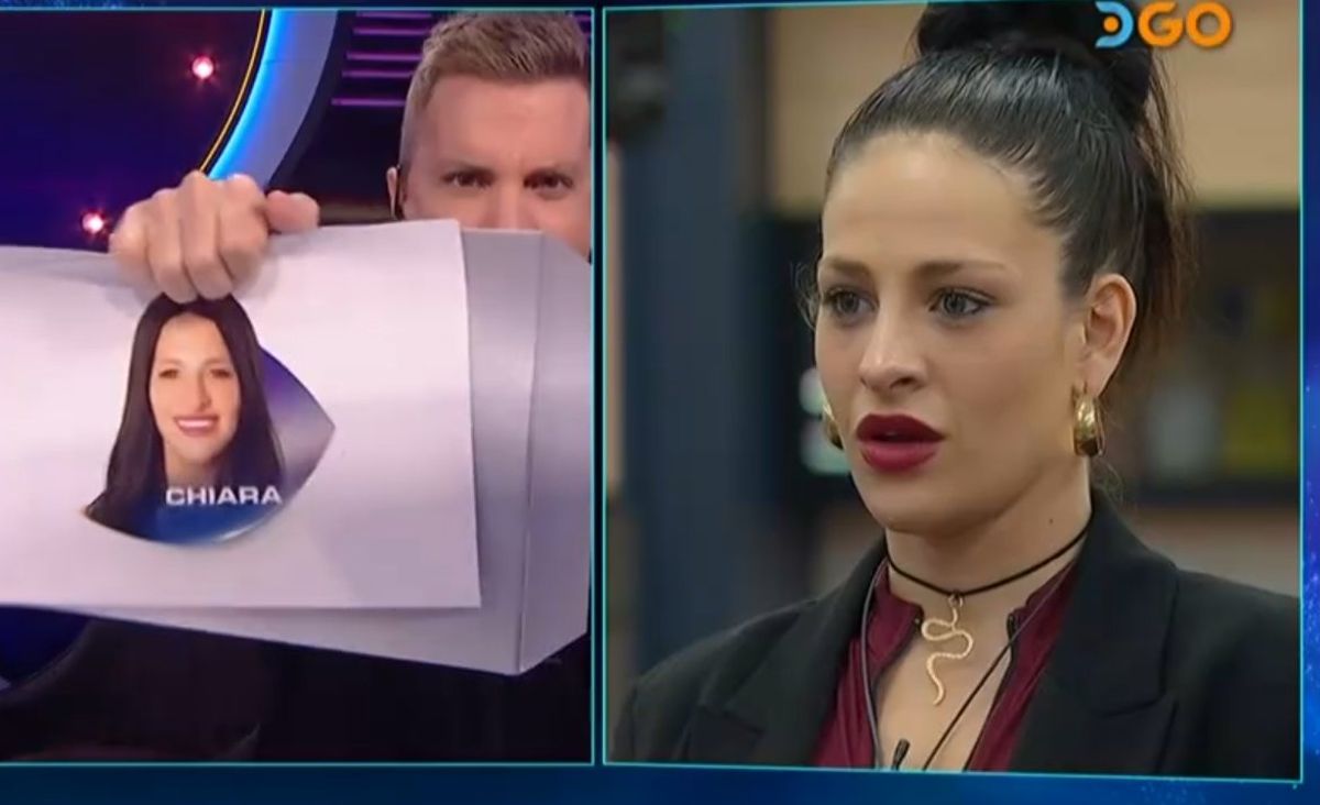 La cara de asombro de Chiara Mancuso al escuchar que quedó eliminada de Gran Hermano 2025. La cara de asombro de Chiara Mancuso al escuchar que quedó eliminada de Gran Hermano 2025.