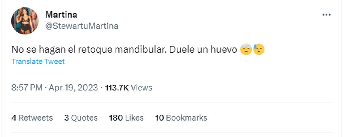 Martina Stewart, de Gran Hermano, pasó por el quirófano y se hizo varios retoques.