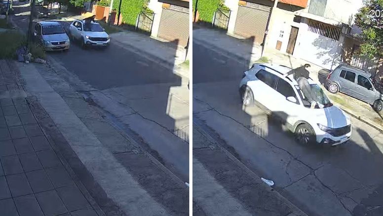 Terror en Hurlingham: una mujer llevó a un hombre colgado del capot tras un violento choque