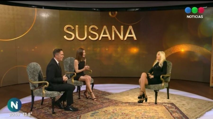 Susana Giménez apareció en Telefe Noticias en forma de holograma.