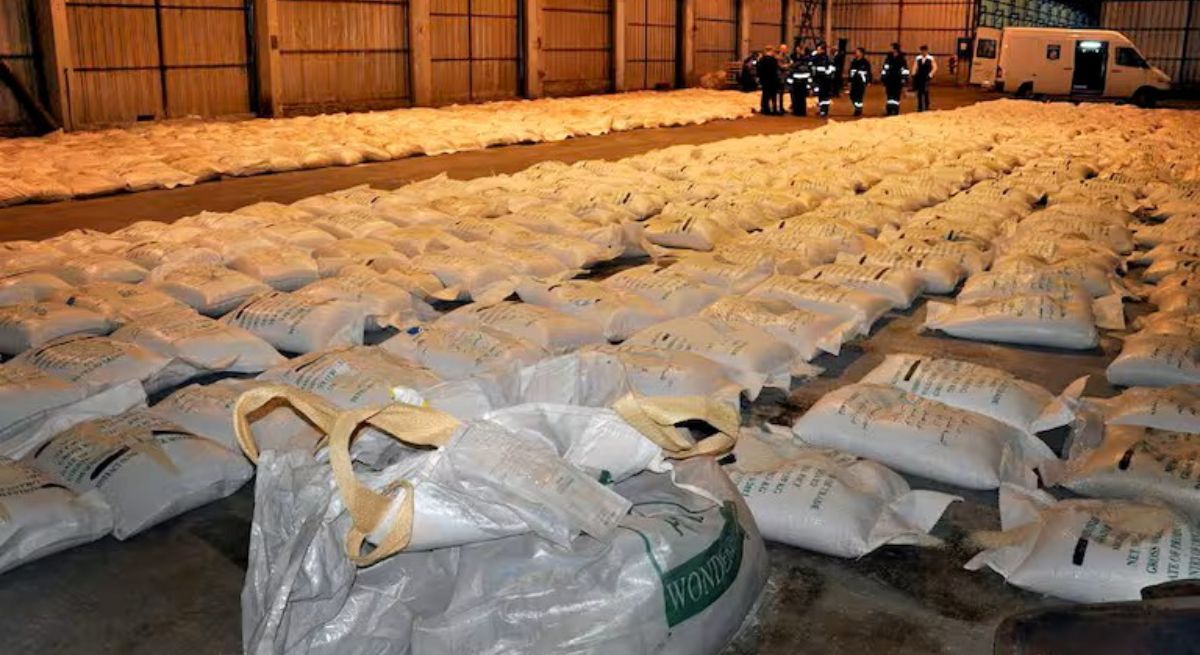 El operativo Narcoarroz, donde encontaron cocaína en 40 toneladas de arroz que tenían como destino África. El operativo Narcoarroz, donde encontaron cocaína en 40 toneladas de arroz que tenían como destino África.