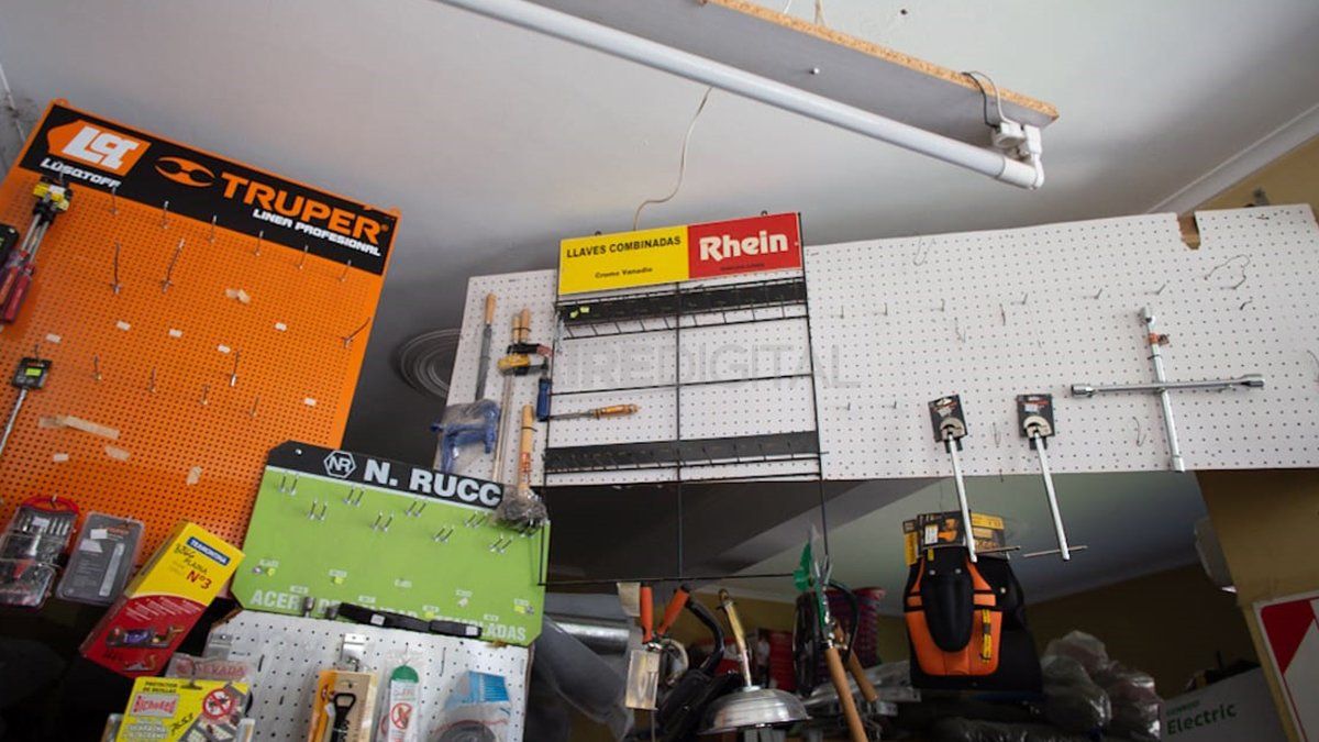 Vacío. Así quedó uno de los tableros en donde habitualmente se cuelgan herramientas.&nbsp;