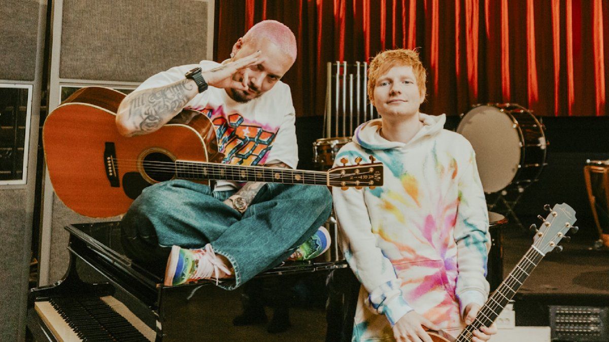 Los músicos Ed Sherran y J Balvin
