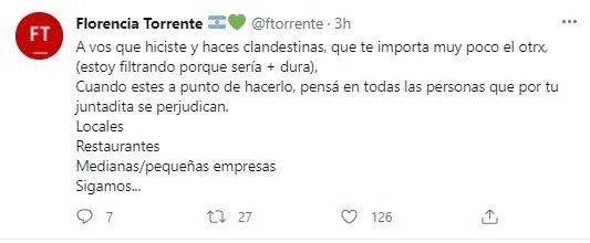 Florencia Torrente habló de las nuevas restricciones para circular y para la educación