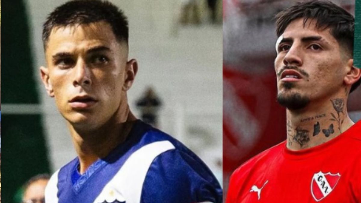 Valentín Gómez, jugador de Vélez, y Kevin Lomónaco, de Independiente. Valentín Gómez, jugador de Vélez, y Kevin Lomónaco, de Independiente.