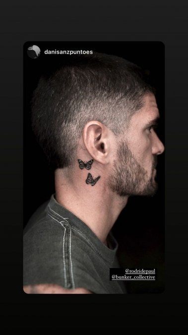 Rodrigo De Paul se tatuó en homenaje a Tini Stoessel.