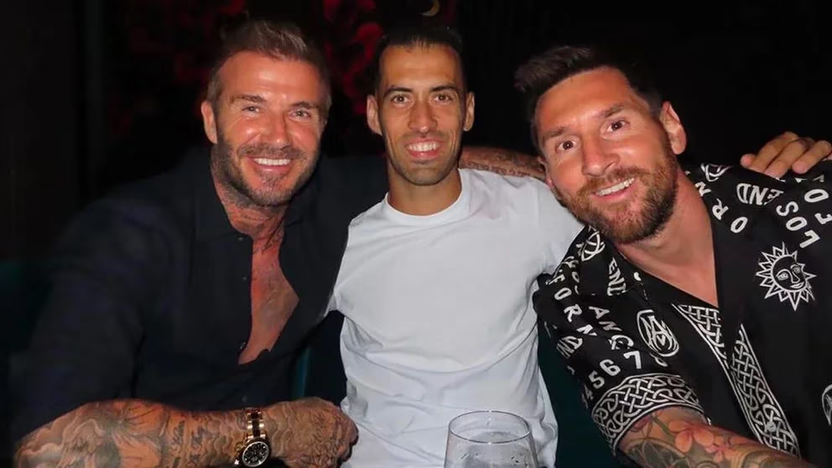 Messi, Beckham y Busquets.