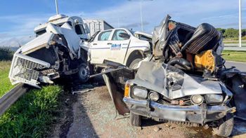 La imagen del impactante accidente en la Autopista Rosario - Santa Fe.