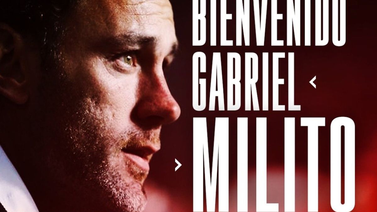Gabriel Milito es el nuevo entrenador de Argentinos Juniors. Llega para sustituir a Diego Dabove.