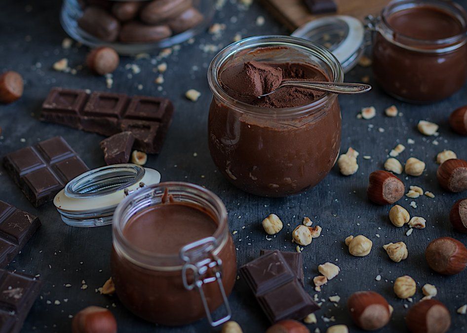 Crema de avellanas casero.