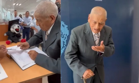 Nunca es tarde para lograrlo: un hombre de 86 años recibió su título de Licenciado en Ingeniería Nunca es tarde para lograrlo: un hombre de 86 años recibió su título de Licenciado en Ingeniería