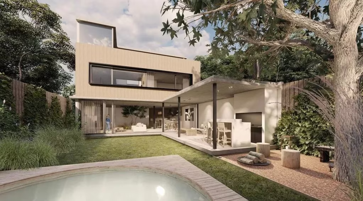 La inmensa casa cuenta con 274 metros cubiertos y esta repleta de comodidades para una familia numerosa.