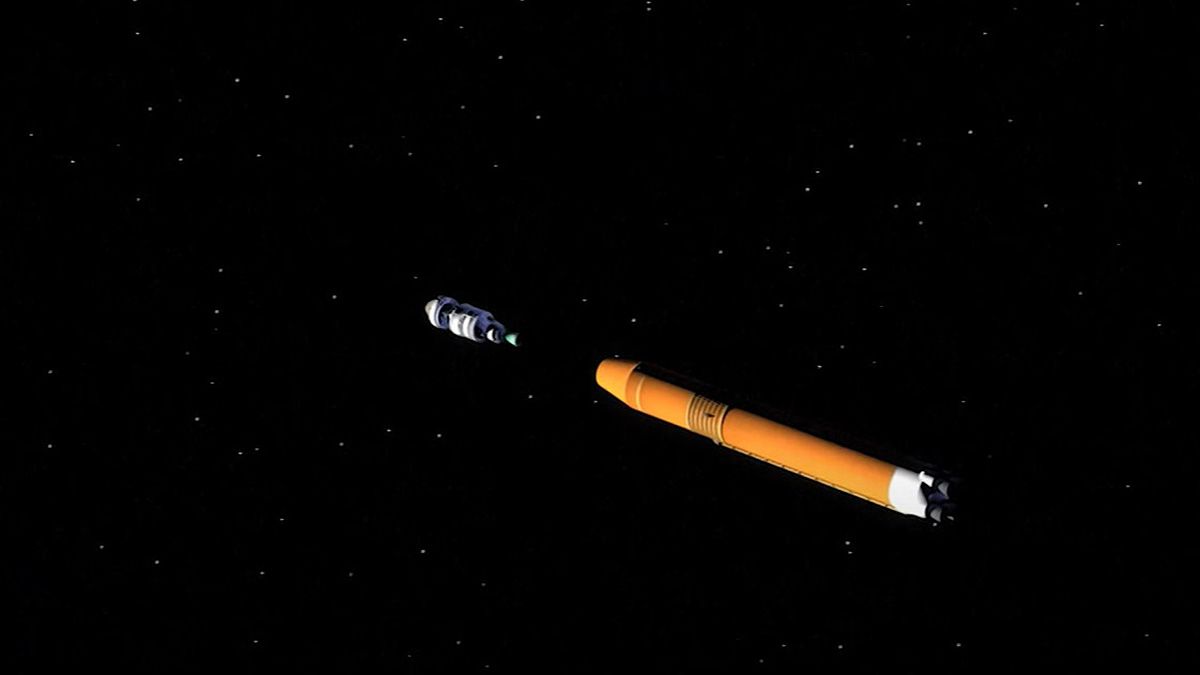 La nave se separará del cohete SLS.