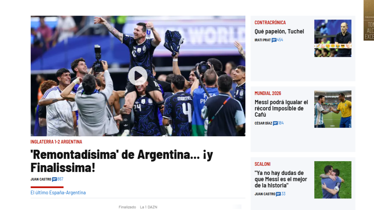 Los títulos del Diario Marca. Los títulos del Diario Marca.