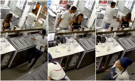 La secuencia quedó registrado en las cámaras de seguridad. La secuencia quedó registrado en las cámaras de seguridad.
