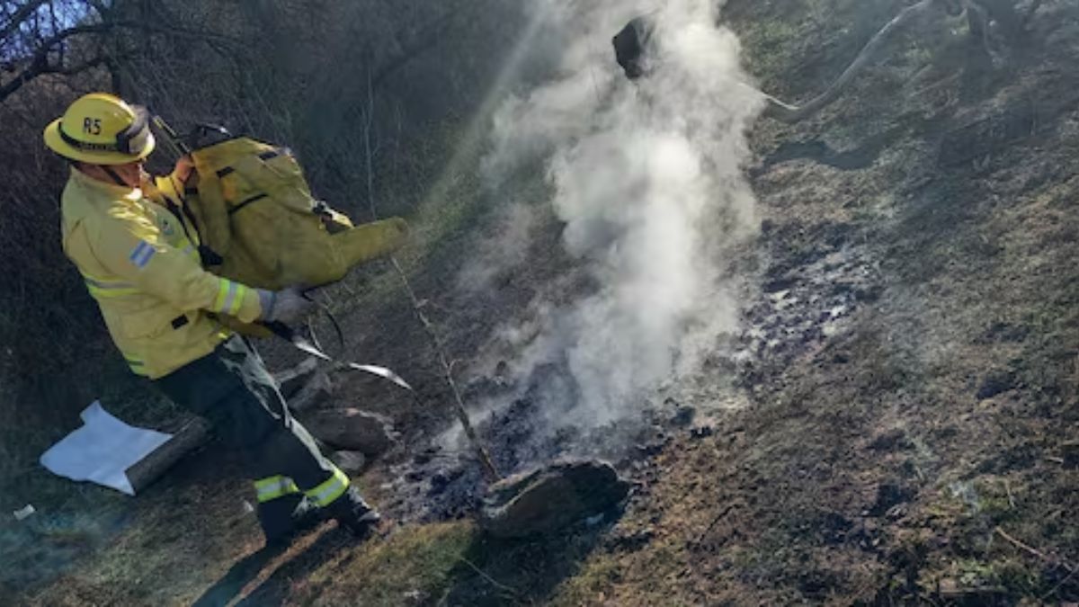 Los bomberos trabajaron para contener las llamas en la zona de Embalse, Córdoba. Los bomberos trabajaron para contener las llamas en la zona de Embalse, Córdoba.