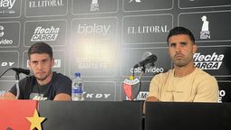 altText(Antonio y Barrios, antes del partido de Colón con Ferro: 