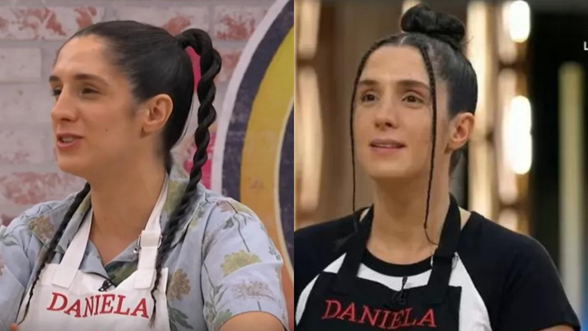 En MasterChef, Daniela se asegura que su melena negra esté bien asegurada pero sin perder su estilo propio.
