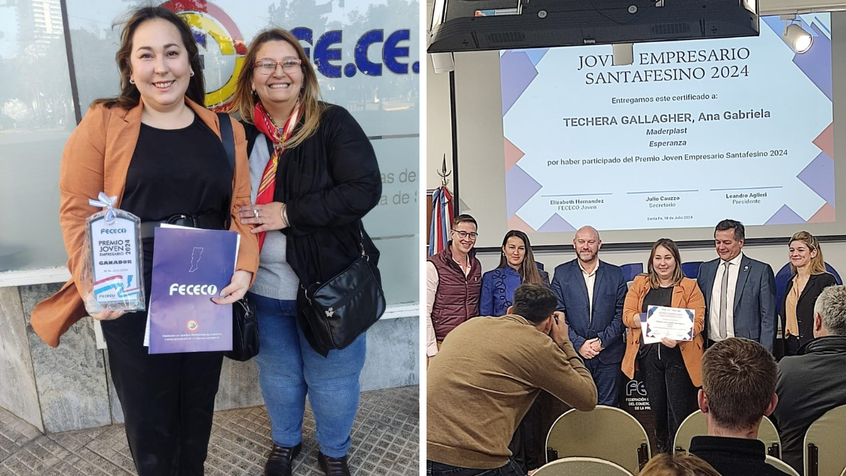 Ana Gabriela Techera Gallagher, de Esperanza, ganó el Premio Joven Empresario Santafesino 2024. Ana Gabriela Techera Gallagher, de Esperanza, ganó el Premio Joven Empresario Santafesino 2024.