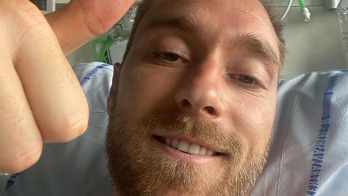 Christian Eriksen publicó un mensaje desde el hospital y llevó tranquilidad a todos los que se preocuparon por su salud.