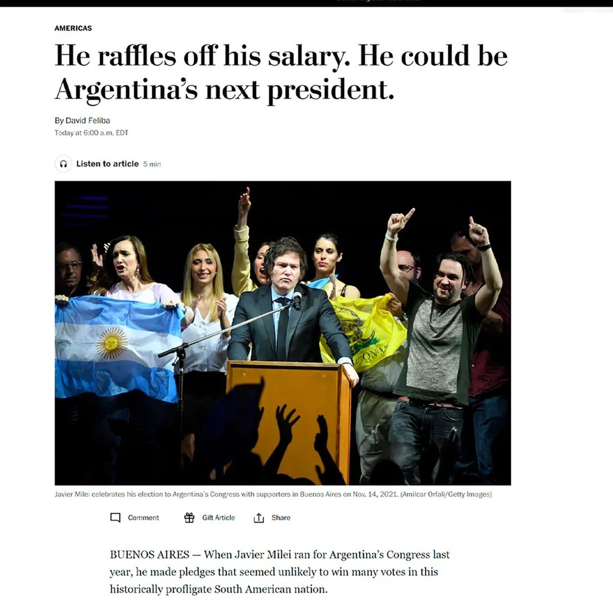Javier Milei presidente