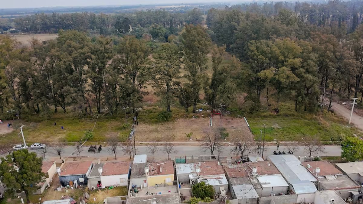 El descampado donde encontraron el cuerpo de Agostina Vega. El descampado donde encontraron el cuerpo de Agostina Vega.