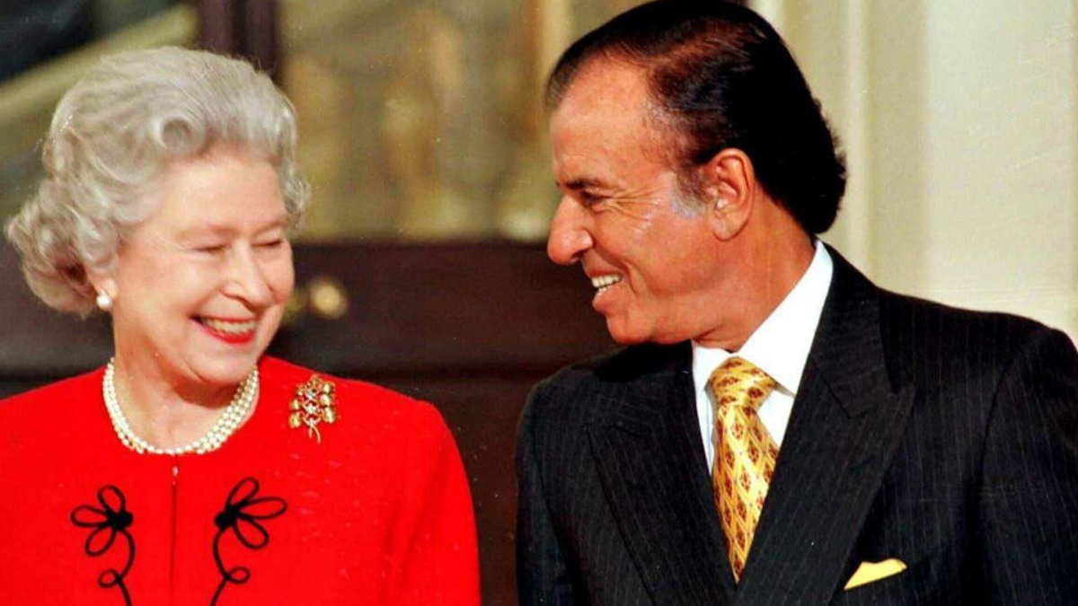 El día que la reina Isabel II conoció a Carlos Menem
