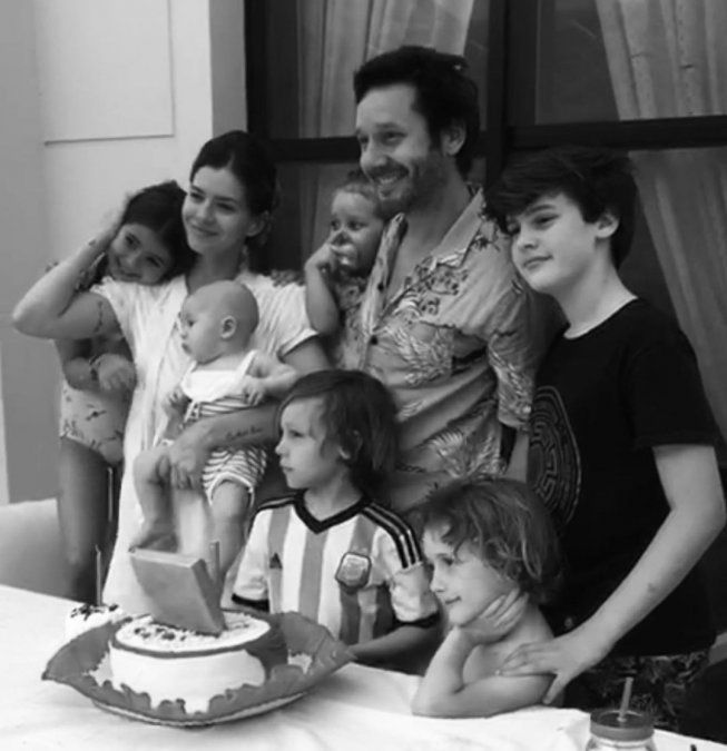 La familia ensamblada de Benjamín Vicuña.