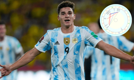 Sol en Acuario y luna en Sagitario, la carta natal de Julián Alvarez. Sol en Acuario y luna en Sagitario, la carta natal de Julián Alvarez.