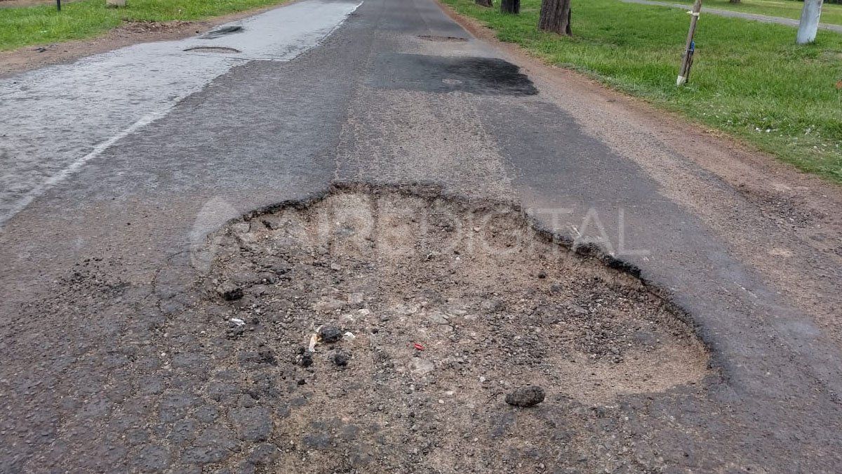 Rotura del pavimento sobre V&eacute;lez Sarsfield