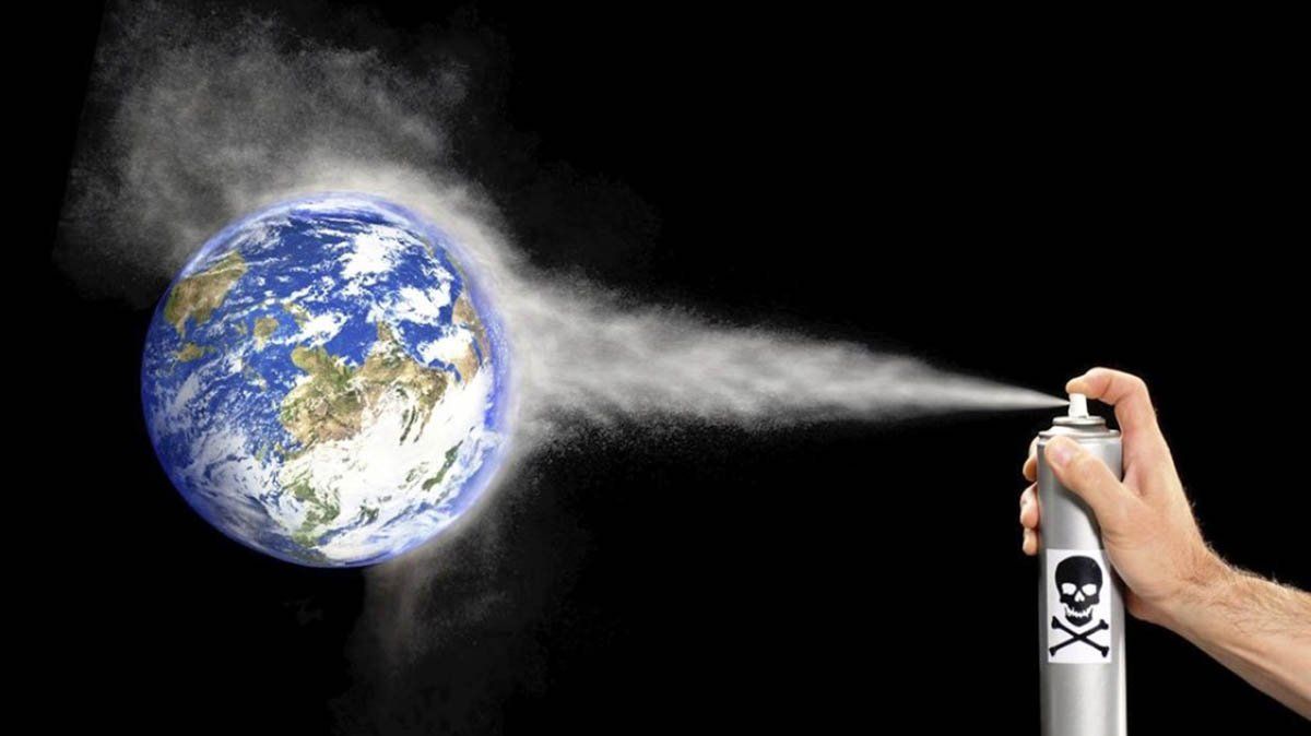 El uso de aerosoles con cloro y flúor dañaron la capa de ozono y generaron un agujero que se abre y se cierra cada año.